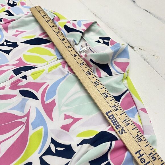 Tommy Bahama Printed Lng Slv 1/2 Zip Neck Knit UPF 50 Golf Top Polo Large - Picture 11 of 14